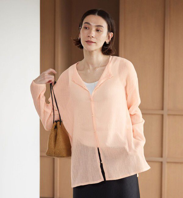 BEAUTY&YOUTH UNITED ARROWS「クレープ クルーネックカーディガン」|カーディガン|SHERBET