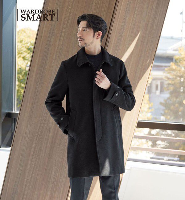 BEAUTY&YOUTH UNITED ARROWS「【WEB限定 WARDROBE SMART】PE メルトン バルカラーコート」|ステンカラーコート|