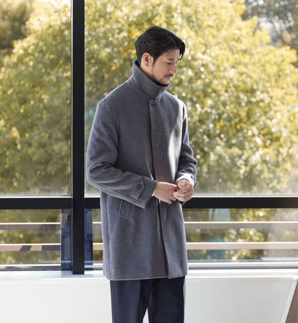 BEAUTY&YOUTH UNITED ARROWS「【WEB限定 WARDROBE SMART】PE メルトン バルカラーコート」|ステンカラーコート|