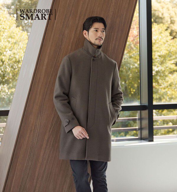 BEAUTY&YOUTH UNITED ARROWS「【WEB限定 WARDROBE SMART】PE メルトン バルカラーコート」|ステンカラーコート|