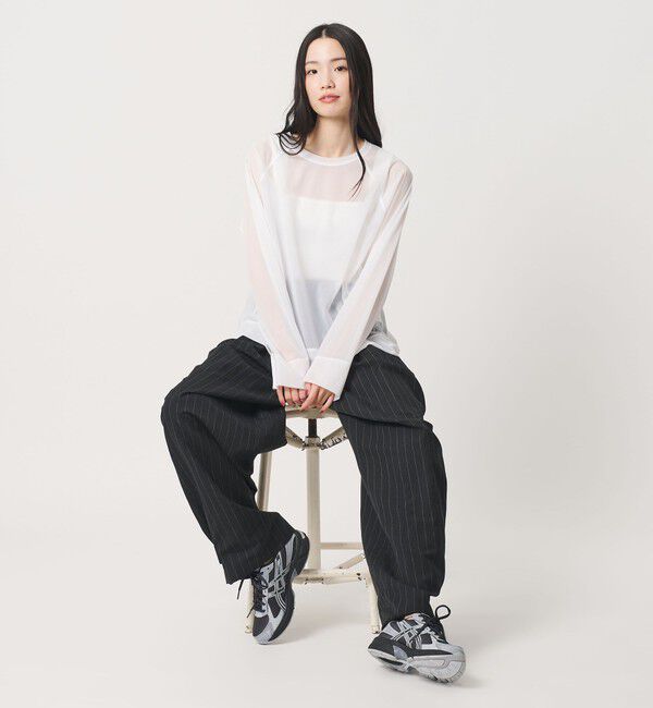 BEAUTY&YOUTH UNITED ARROWS「オーガンジー ラグランスリーブカットソー ウォッシャブル」|Tシャツ・カットソー|