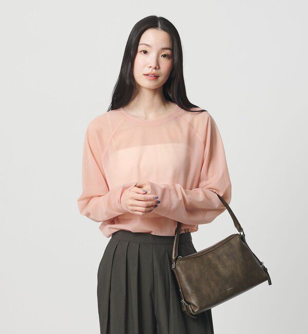 BEAUTY&YOUTH UNITED ARROWS「オーガンジー ラグランスリーブカットソー ウォッシャブル」|Tシャツ・カットソー|