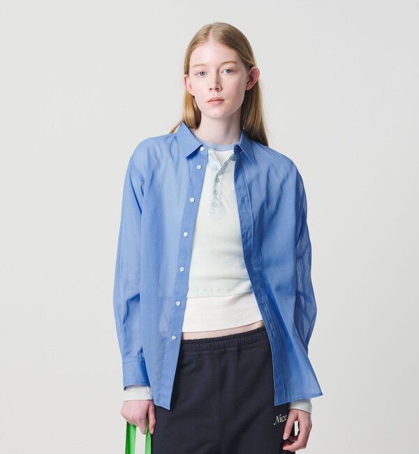 NICE WEATHER「＜NICE WEATHER＞シアーシャツ」|シャツ・ブラウス|