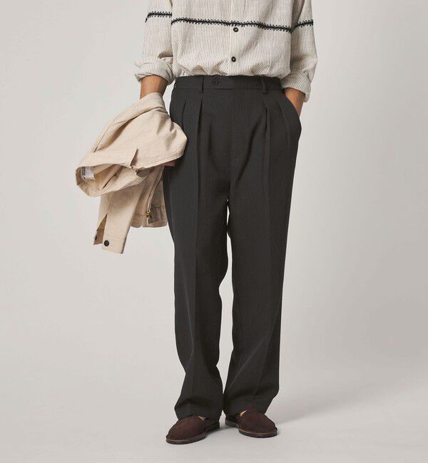 STEVEN ALAN「＜Steven Alan＞ PE/L BCR イン ツープリーツ ドレス トラウザーズ ハーフイージーII」|スラックス|