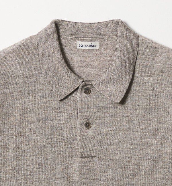 STEVEN ALAN「＜Steven Alan＞ 14G ラミー 2B ショートスリーブ ポロシャツ」|ニット・セーター|