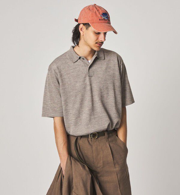 STEVEN ALAN「＜Steven Alan＞ 14G ラミー 2B ショートスリーブ ポロシャツ」|ニット・セーター|