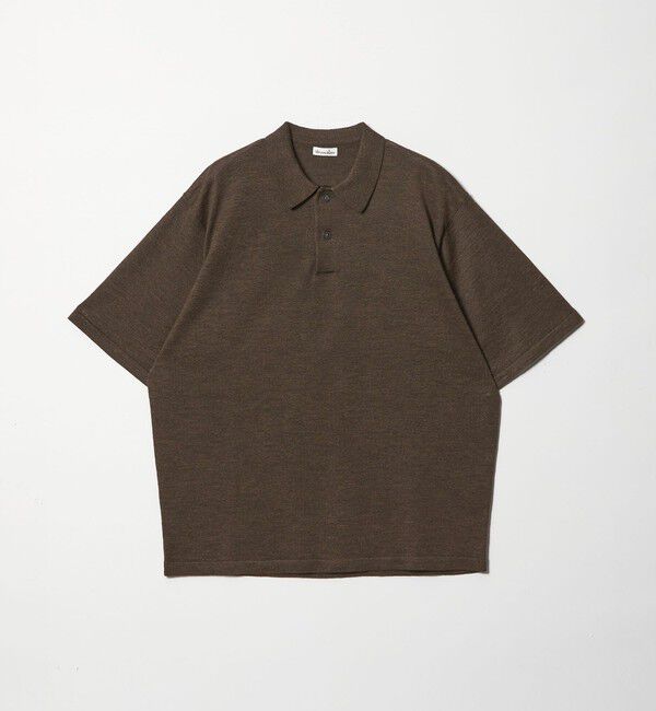 STEVEN ALAN「＜Steven Alan＞ 14G ラミー 2B ショートスリーブ ポロシャツ」|ニット・セーター|DK.BROWN