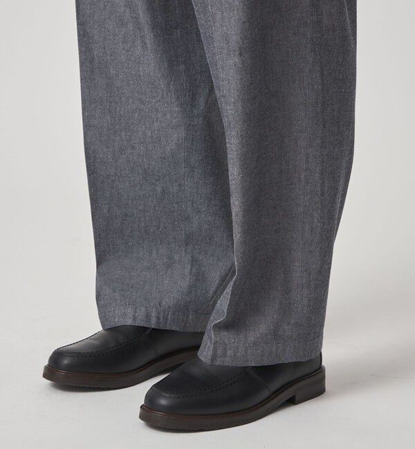 STEVEN ALAN「＜Steven Alan＞ デニムシャンブレー イン ツープリーツ ドレス トラウザーズ」|スラックス|