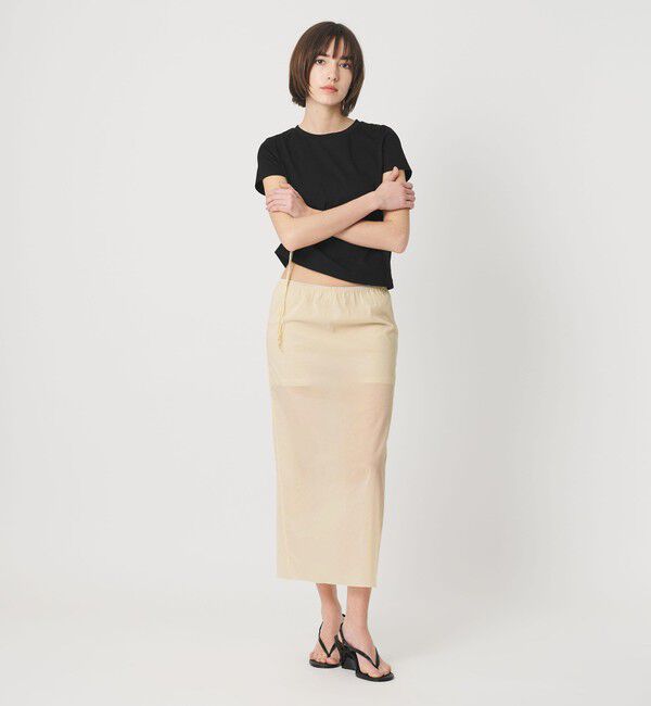 ATTISESSION「＜ATTISESSION＞N/PU シアー スカート」|スカート|
