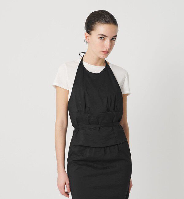 ATTISESSION「＜ATTISESSION＞N/PU シアー ホルターネック トップス」|シャツ・ブラウス|BLACK