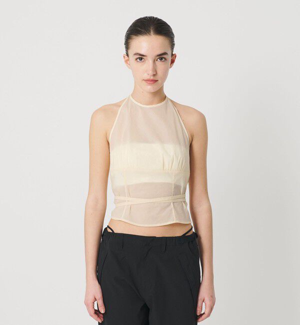 ATTISESSION「＜ATTISESSION＞N/PU シアー ホルターネック トップス」|シャツ・ブラウス|