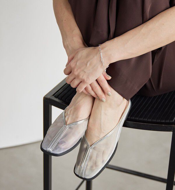 BEAUTY&YOUTH UNITED ARROWS「チュール スライダー サンダル」|サンダル|SILVER