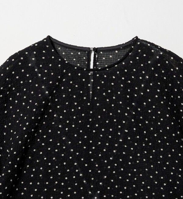 BEAUTY&YOUTH UNITED ARROWS「ドットシアー ショートスリーブ ブラウス ウォッシャブル」|シャツ・ブラウス|