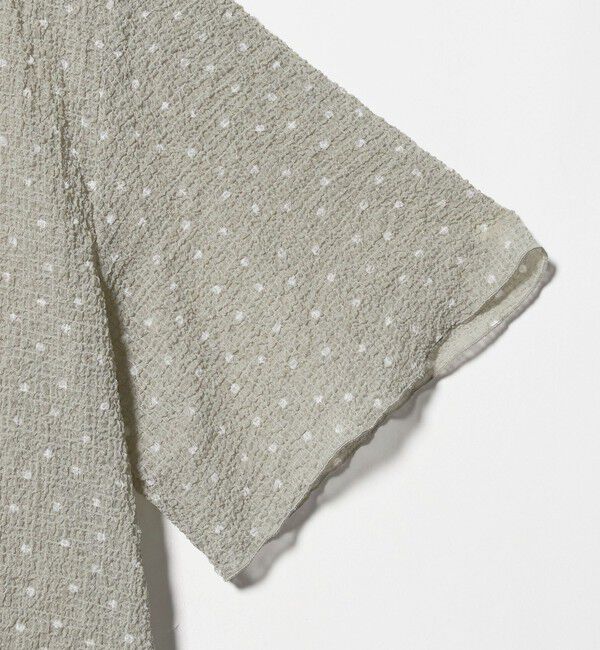 BEAUTY&YOUTH UNITED ARROWS「ドットシアー ショートスリーブ ブラウス ウォッシャブル」|シャツ・ブラウス|