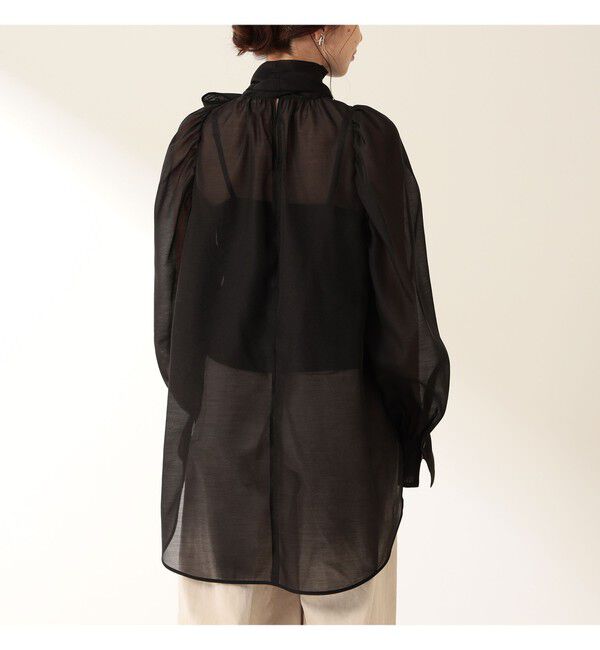 Demi-Luxe BEAMS 「オーガンジー リボンブラウス」|シャツ・ブラウス|