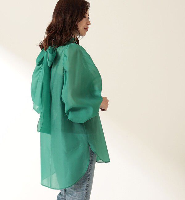 Demi-Luxe BEAMS 「オーガンジー リボンブラウス」|シャツ・ブラウス|