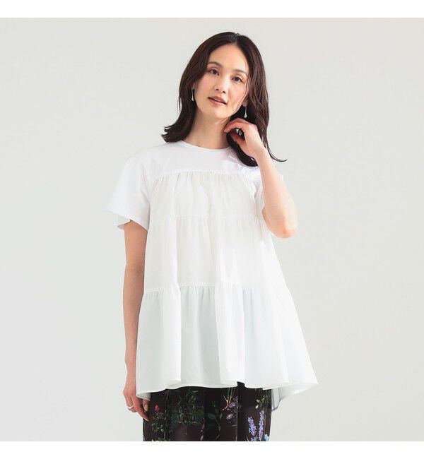 Demi-Luxe BEAMS 「コンビ ティアード プルオーバー」|シャツ・ブラウス|