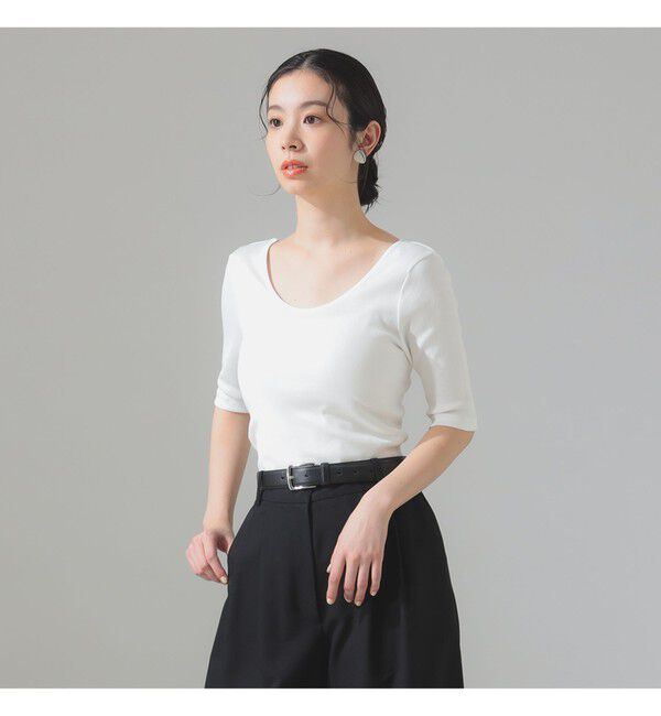 Demi-Luxe BEAMS 「丸胴 テレコ Tシャツ」|Tシャツ・カットソー|