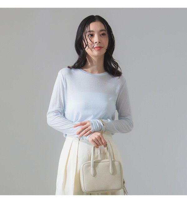 Demi-Luxe BEAMS 「シアーコットン ロングスリーブTシャツ」|Tシャツ・カットソー|