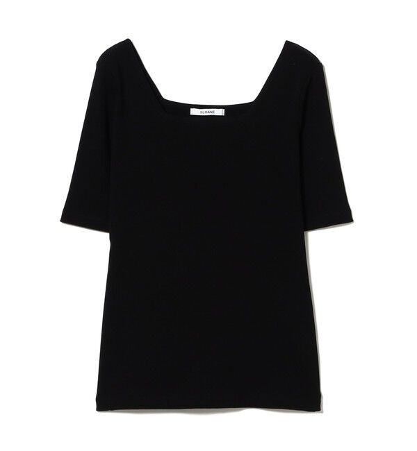 Demi-Luxe BEAMS 「【別注】スタイリスト佐藤佳菜子 &times; SLOANE / スクエアネック リブ Tシャツ」|Tシャツ・カットソー|