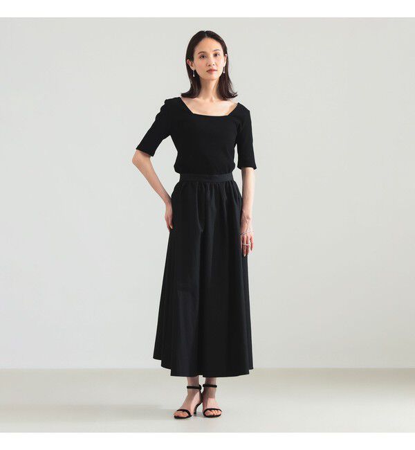 Demi-Luxe BEAMS 「【別注】スタイリスト佐藤佳菜子 &times; SLOANE / スクエアネック リブ Tシャツ」|Tシャツ・カットソー|