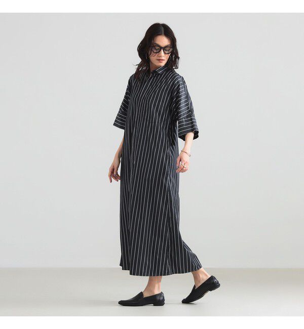 Demi-Luxe BEAMS 「TICCA / テント ハーフスリーブ シャツ ワンピース」|ワンピース|