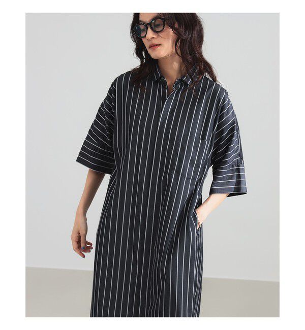Demi-Luxe BEAMS 「TICCA / テント ハーフスリーブ シャツ ワンピース」|ワンピース|