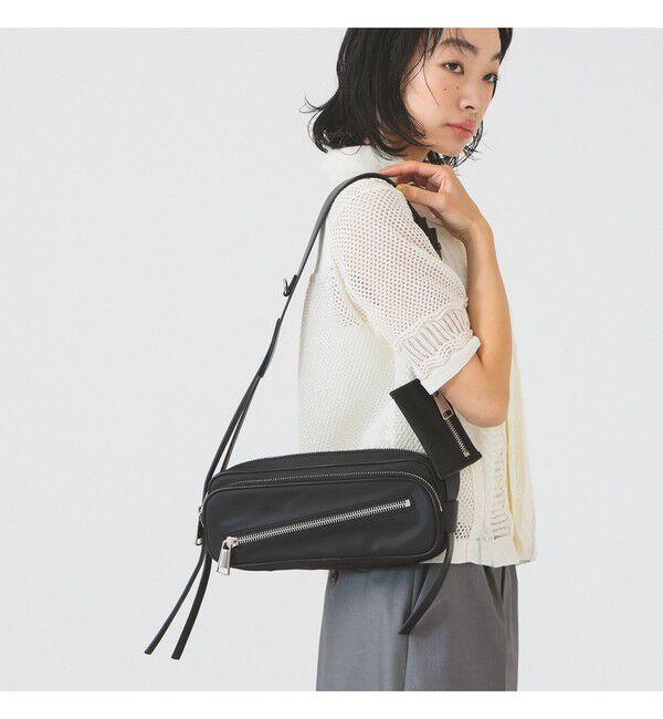 Ray BEAMS 「ワイド ショルダー バッグ」|ショルダー・メッセンジャー|BLACK