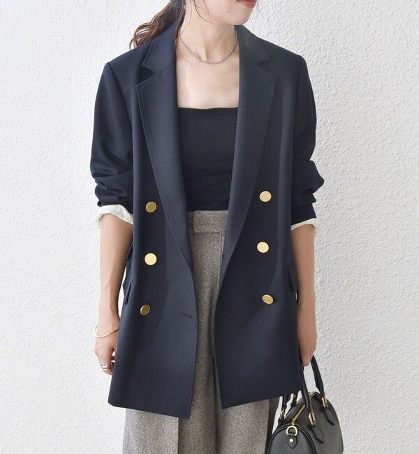 SHIPS any「SHIPS any:〈洗濯機可能〉アイビー ブレザー ダブル ジャケット」|テーラードジャケット|