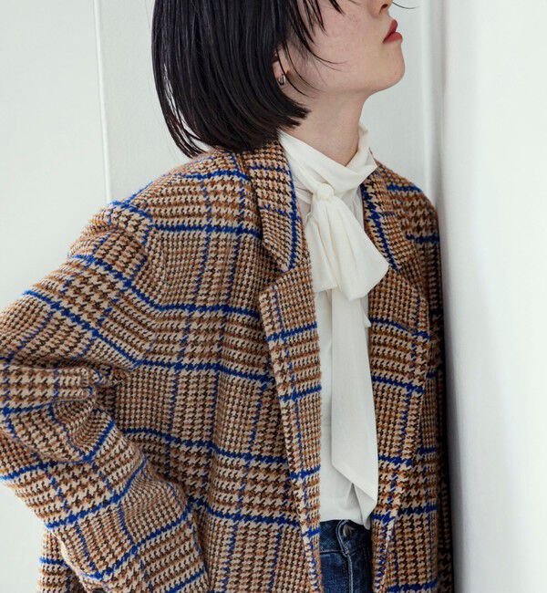 quaranciel「quaranciel:〈洗濯機可能〉チュール シアー ボウタイ プルオーバー」|Tシャツ・カットソー|オフホワイト