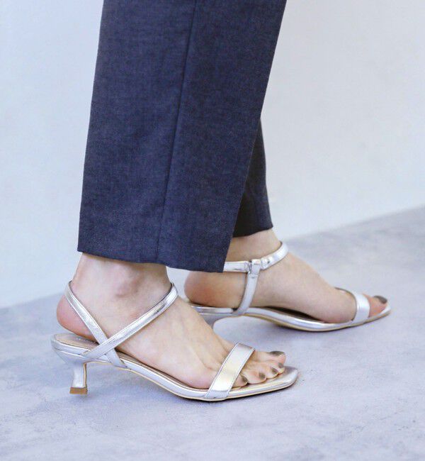 quaranciel「quaranciel: ストラップ ヒール サンダル」|サンダル|シルバー