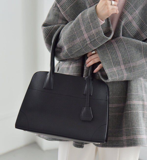 quaranciel「quaranciel: A4 ステッチ トート」|トートバッグ|ブラック