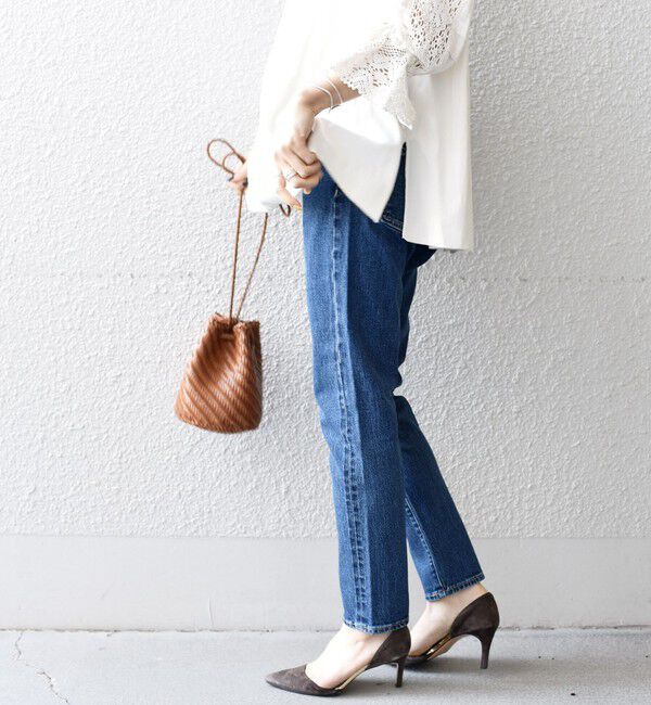 SHIPS for women「【WEB限定】スリム テーパード デニム （コバルトブルー・ダークブルー）」|デニム|