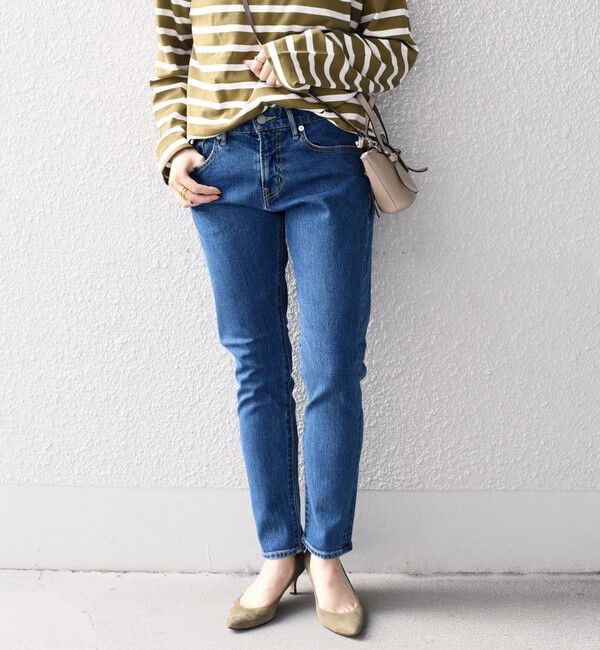 SHIPS for women「【WEB限定】スリム テーパード デニム （コバルトブルー・ダークブルー）」|デニム|