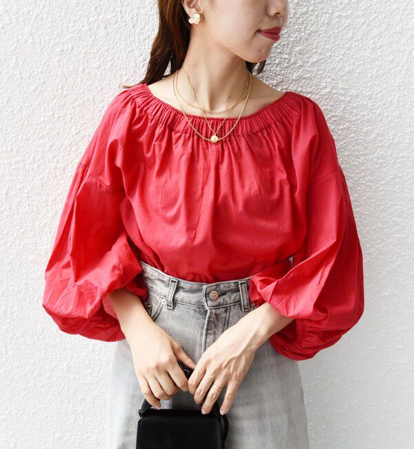 SHIPS for women「【SHIPS別注】TORRAZZO DONNA:〈手洗い可能〉ブラウス」|シャツ・ブラウス|レッド