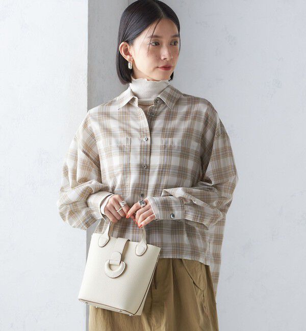 SHIPS for women「〈手洗い可能〉シアー チェック ロング スリーブ シャツ」|シャツ・ブラウス|