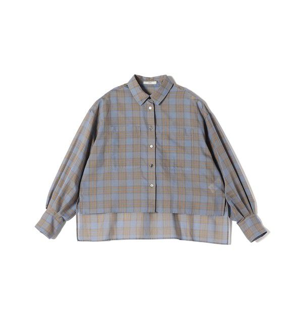 SHIPS for women「〈手洗い可能〉シアー チェック ロング スリーブ シャツ」|シャツ・ブラウス|