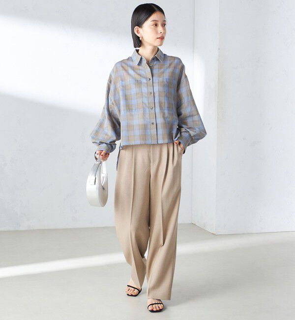 SHIPS for women「〈手洗い可能〉シアー チェック ロング スリーブ シャツ」|シャツ・ブラウス|