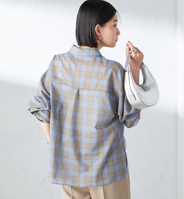 SHIPS for women「〈手洗い可能〉シアー チェック ロング スリーブ シャツ」|シャツ・ブラウス|