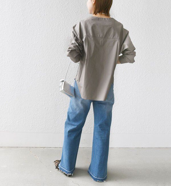 SHIPS for women「【WEB限定】 〈洗濯機可能〉タイプライター ビジュー ボタン ロングスリーブ ブラウス」|シャツ・ブラウス|