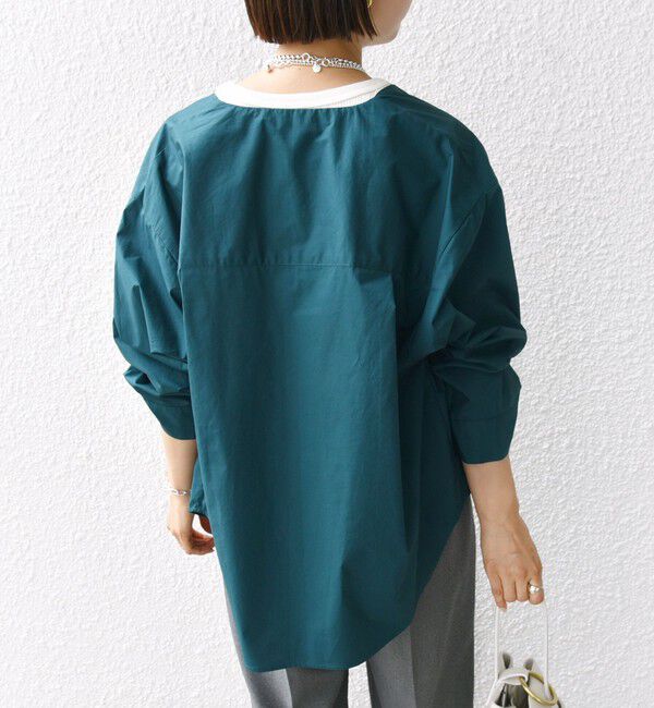 SHIPS for women「【WEB限定】 〈洗濯機可能〉タイプライター ビジュー ボタン ロングスリーブ ブラウス」|シャツ・ブラウス|