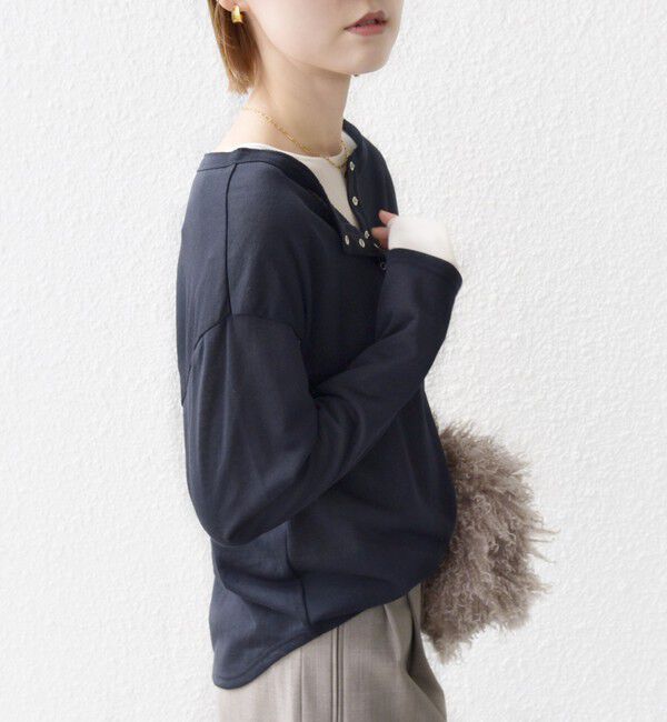 SHIPS for women「〈洗濯機可能〉シアー 裏毛 2WAY プルオーバー」|Tシャツ・カットソー|