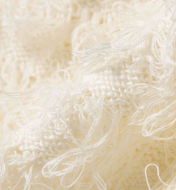 SHIPS for women「〈手洗い可能〉ギマ フリンジ ショート カーディガン」|カーディガン|