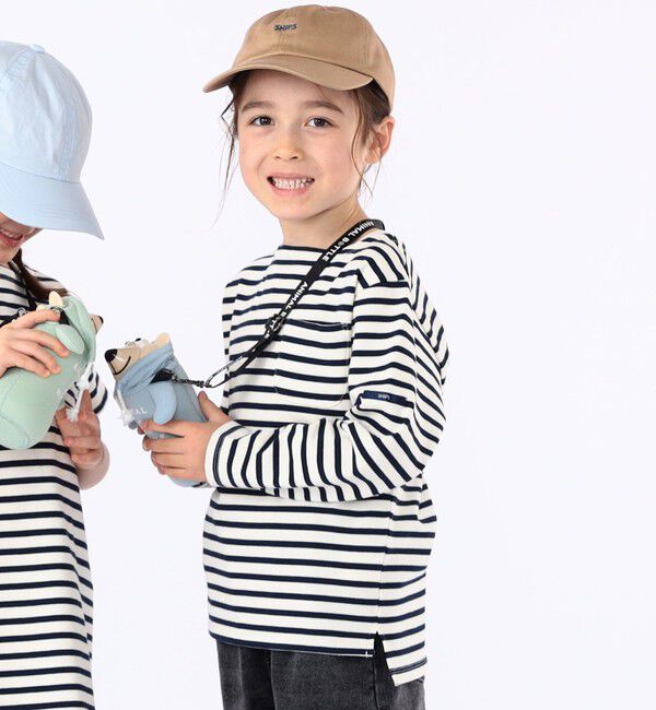 SHIPS KIDS「SHIPS KIDS:100～130cm / ボーダー 長袖 TEE」|Tシャツ・カットソー|
