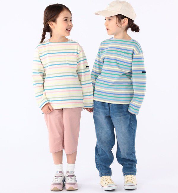 SHIPS KIDS「SHIPS KIDS:100～130cm / ボーダー 長袖 TEE」|Tシャツ・カットソー|