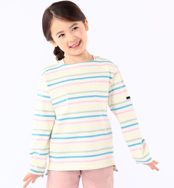 SHIPS KIDS「SHIPS KIDS:100～130cm / ボーダー 長袖 TEE」|Tシャツ・カットソー|