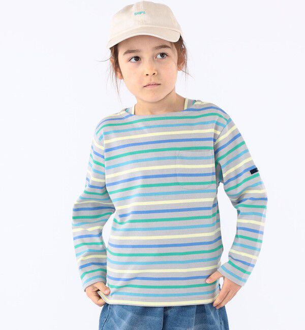 SHIPS KIDS「SHIPS KIDS:100～130cm / ボーダー 長袖 TEE」|Tシャツ・カットソー|