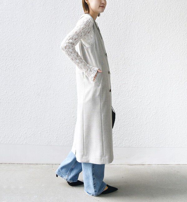 SHIPS for women「〈手洗い可能〉シャークスキン ジレ ワンピース」|ワンピース|