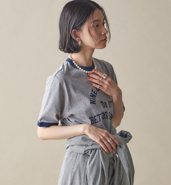 SHIPS for women「SHIPS NINE CASE:〈洗濯機可能〉プリント リンガー TEE」|Tシャツ・カットソー|