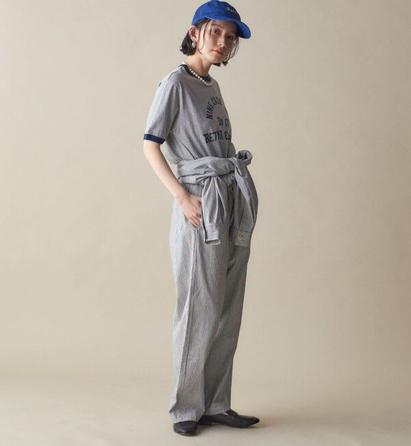 SHIPS for women「SHIPS NINE CASE:〈洗濯機可能〉プリント リンガー TEE」|Tシャツ・カットソー|